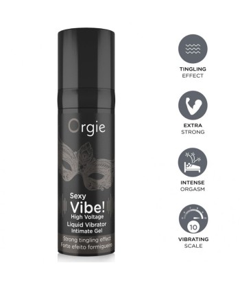 ORGIE - SEXY VIBE HIGH VOLTAGE GEL ÍNTIMO EFECTO VIBRANTE EXTRA FUERTE 15 ML