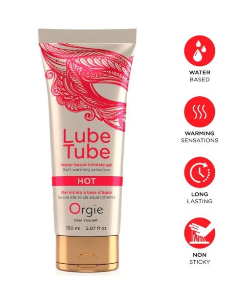 ORGIE - LUBE TUBE HOT GEL ÍNTIMO BASE AGUA EFECTO CALOR 150 ML