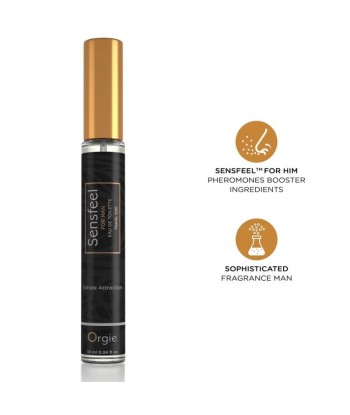 ORGIE - SENSFEEL EAU DE TOILETTE CON POTENCIADOR DE FEROMONAS TAMAÑO VIAJE PARA HOMBRE 10 ML