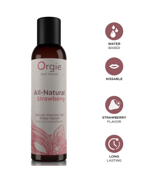ORGIE - FRESA TOTALMENTE NATURAL GEL ÍNTIMO BASE AGUA BESABLE 150 ML