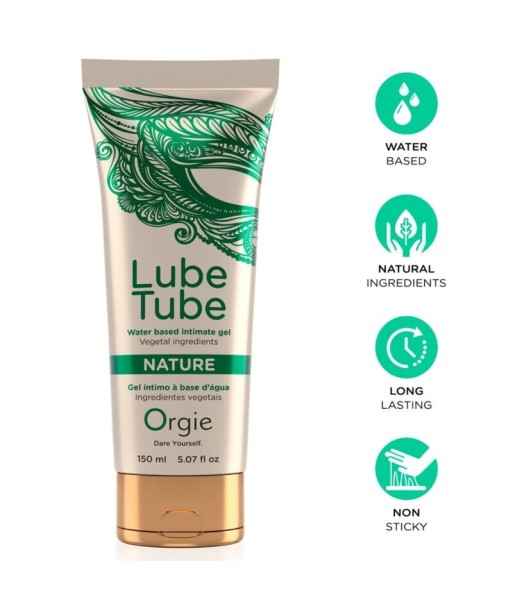 ORGIE - LUBE TUBE NATURE GEL ÍNTIMO BASE AGUA CON INGREDIENTES VEGETALES 150 ML
