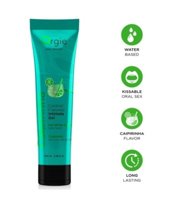 ORGIE - LUBE TUBE COCKTAIL CAIPIRINHA GEL ÍNTIMO BESABLE BASE AGUA 100 ML