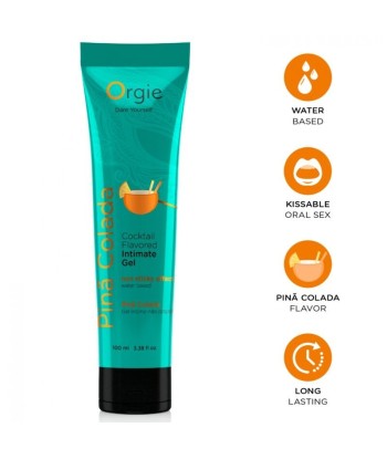 ORGIE - LUBE TUBE COCKTAIL PIÑA COLADA GEL ÍNTIMO BESABLE BASE AGUA 100 ML