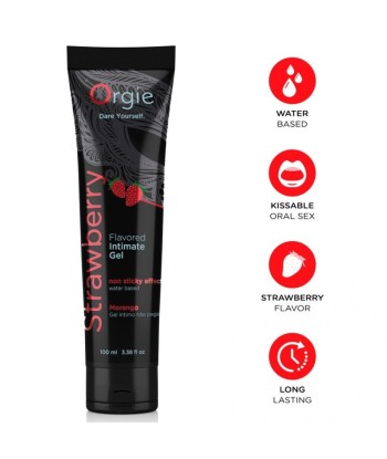 ORGIE - LUBRICANETE GEL ÍNTIMO BESABLE BASE AGUA FRESA 100 ML