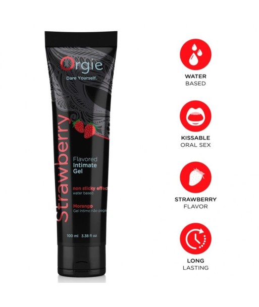 ORGIE - LUBRICANETE GEL ÍNTIMO BESABLE BASE AGUA FRESA 100 ML