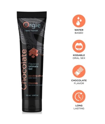 ORGIE - LUBE TUBE CHOCOLATE GEL ÍNTIMO BESABLE BASE AGUA 100 ML