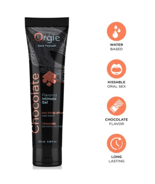 ORGIE - LUBE TUBE CHOCOLATE GEL ÍNTIMO BESABLE BASE AGUA 100 ML