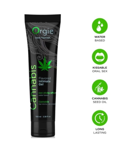 ORGIE - LUBE TUBE CANNABIS GEL ÍNTIMO BESABLE BASE AGUA 100 ML