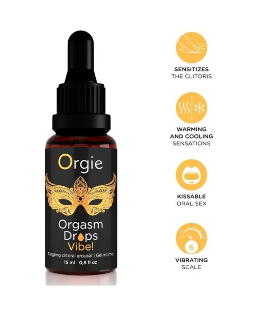 ORGIE - ORGASM DROPS VIBE GOTAS ESTIMULANTES EFECTO VIBRANTE PARA CLÍTORIS 15 ML