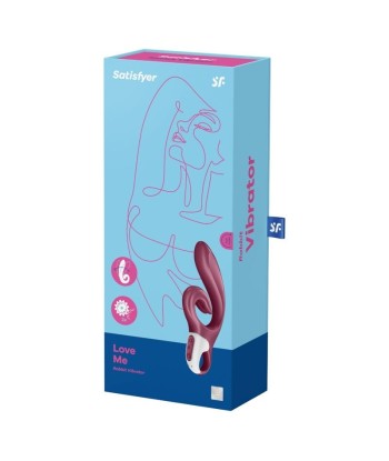 SATISFYER - LOVE ME VIBRADOR RABBIT ROJO