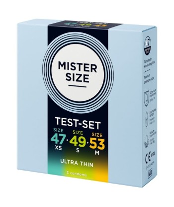 MISTER SIZE - PACK MUESTRA PRESERVATIVOS TALLA 47-49-53 MM (3 UNIDADES)