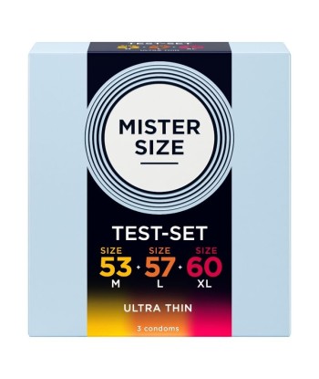 MISTER SIZE - PACK MUESTRA PRESERVATIVOS TALLA 53-57-60 MM (3 UNIDADES)