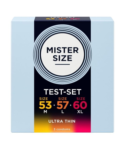 MISTER SIZE - PACK MUESTRA PRESERVATIVOS TALLA 53-57-60 MM (3 UNIDADES)