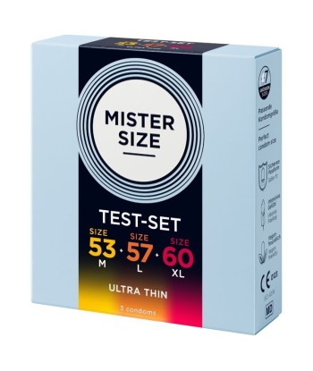 MISTER SIZE - PACK MUESTRA PRESERVATIVOS TALLA 53-57-60 MM (3 UNIDADES)