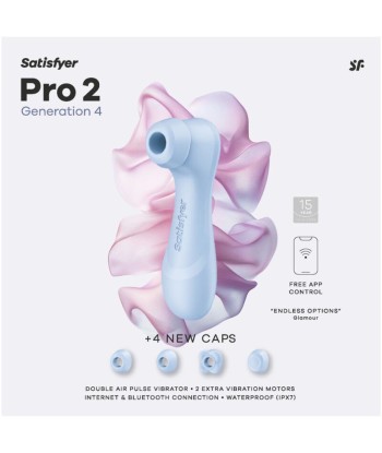 SATISFYER - PRO 2 GENERATION 4 ESTIMULADOR DE CLÍTORIS AZUL SERENO