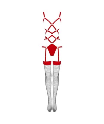 LIVCO CORSETTI FASHION - THIARA LC 20213 SET BODY MEDIAS ROJA L-XL