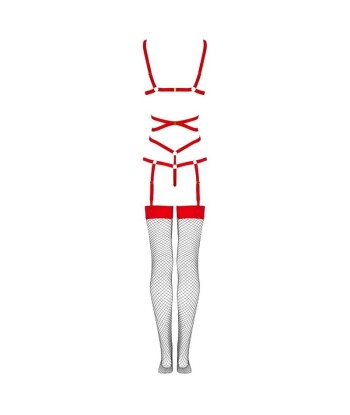 LIVCO CORSETTI FASHION - THIARA LC 20213 SET BODY MEDIAS ROJA L-XL