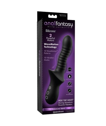 ANAL FANTASY ELITE - PLEASURE WAVE MASAJEADOR ANAL WAVEMOTION RECARGABLE NEGRO