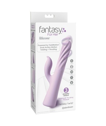 FANTASY FOR HER - FANTASY TWIST VIBRADOR TWISTMOTION CON ROTACIÓN Y EMPUJE MORADO