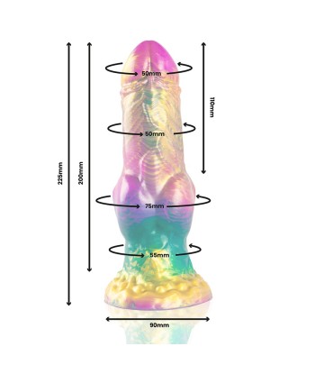 EPIC - IRIS DILDO CON TESTÍCULOS ARCOÍRIS DE PLACER