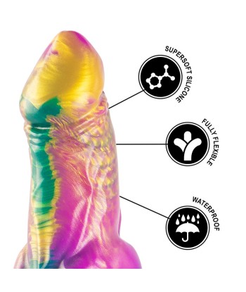 EPIC - IRIS DILDO CON TESTÍCULOS ARCOÍRIS DE PLACER