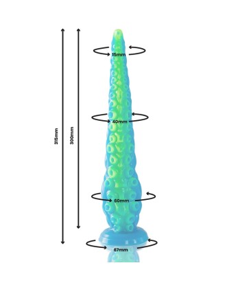 EPIC - SCYLLA DILDO TENTÁCULO FINO FLUORESCENTE TAMAÑO GRANDE