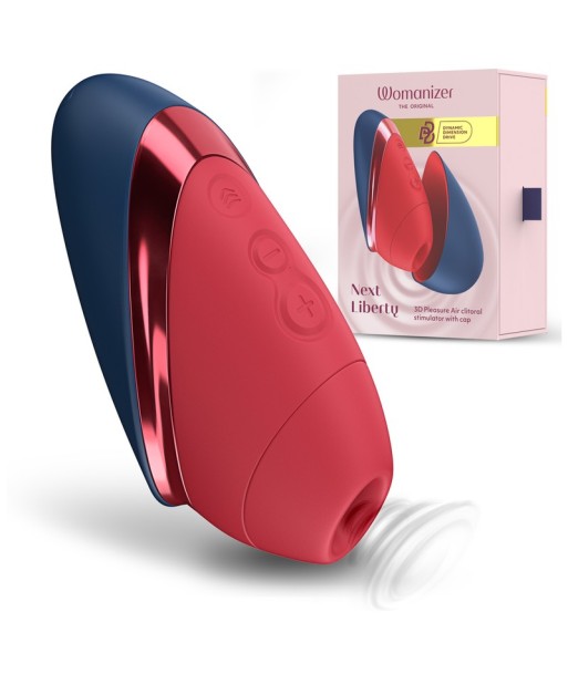 WOMANIZER - NEXT LIBERTY ESTIMULADOR DE CLÍTORIS 3D PLEASURE AIR AZUL-ROJO