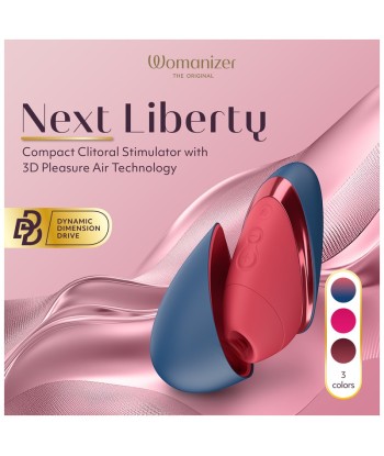 WOMANIZER - NEXT LIBERTY ESTIMULADOR DE CLÍTORIS 3D PLEASURE AIR AZUL-ROJO