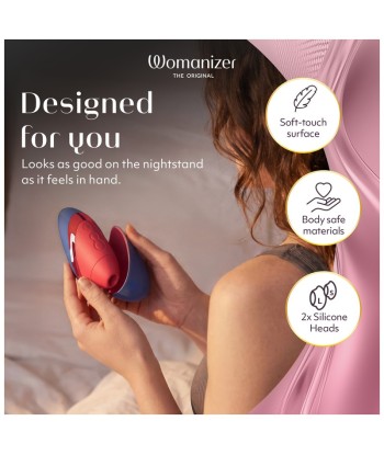 WOMANIZER - NEXT LIBERTY ESTIMULADOR DE CLÍTORIS 3D PLEASURE AIR AZUL-ROJO