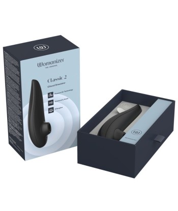 WOMANIZER - CLASSIC 2 ESTIMULADOR DE CLÍTORIS POR SUCCIÓN 10 NIVELES NEGRO