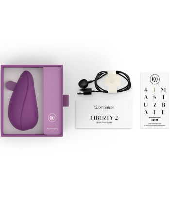 WOMANIZER - LIBERTY 2 ESTIMULADOR DE CLÍTORIS POR SUCCIÓN 8 NIVELES MORADO