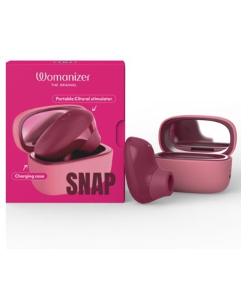 WOMANIZER - SNAP ESTIMULADOR DE CLÍTORIS POR SUCCIÓN 6 NIVELES BURDEOS