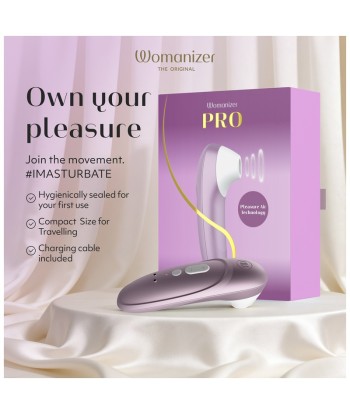 WOMANIZER - PRO ESTIMULADOR DE CLÍTORIS POR SUCCIÓN 11 NIVELES LILA