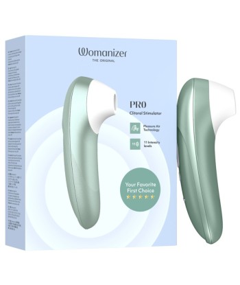 WOMANIZER - PRO ESTIMULADOR DE CLÍTORIS POR SUCCIÓN 11 NIVELES VERDE SALVIA