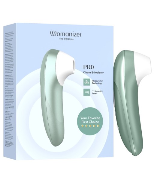 WOMANIZER - PRO ESTIMULADOR DE CLÍTORIS POR SUCCIÓN 11 NIVELES VERDE SALVIA