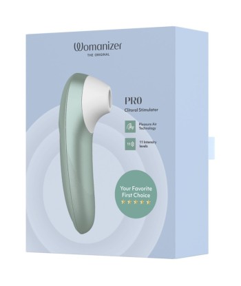 WOMANIZER - PRO ESTIMULADOR DE CLÍTORIS POR SUCCIÓN 11 NIVELES VERDE SALVIA