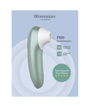 WOMANIZER - PRO ESTIMULADOR DE CLÍTORIS POR SUCCIÓN 11 NIVELES VERDE SALVIA