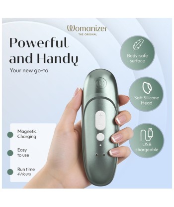 WOMANIZER - PRO ESTIMULADOR DE CLÍTORIS POR SUCCIÓN 11 NIVELES VERDE SALVIA