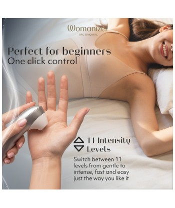 WOMANIZER - PRO ESTIMULADOR DE CLÍTORIS POR SUCCIÓN 11 NIVELES GRIS PLATEADO