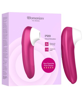 WOMANIZER - PRO ESTIMULADOR DE CLÍTORIS POR SUCCIÓN 11 NIVELES ROSA VIBRANTE
