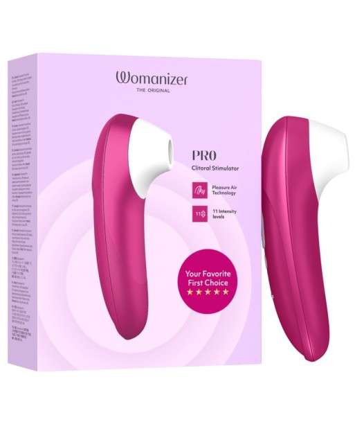 WOMANIZER - PRO ESTIMULADOR DE CLÍTORIS POR SUCCIÓN 11 NIVELES ROSA VIBRANTE