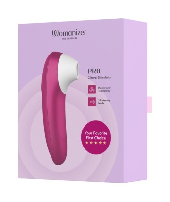 WOMANIZER - PRO ESTIMULADOR DE CLÍTORIS POR SUCCIÓN 11 NIVELES ROSA VIBRANTE