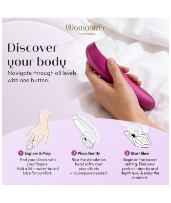 WOMANIZER - PRO ESTIMULADOR DE CLÍTORIS POR SUCCIÓN 11 NIVELES ROSA VIBRANTE