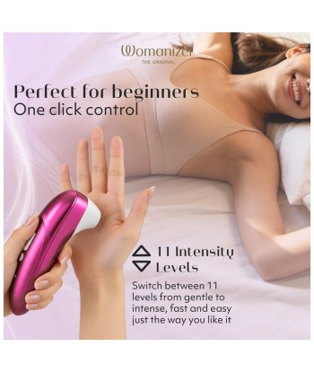 WOMANIZER - PRO ESTIMULADOR DE CLÍTORIS POR SUCCIÓN 11 NIVELES ROSA VIBRANTE