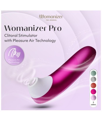 WOMANIZER - PRO ESTIMULADOR DE CLÍTORIS POR SUCCIÓN 11 NIVELES ROSA VIBRANTE