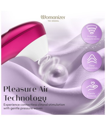 WOMANIZER - PRO ESTIMULADOR DE CLÍTORIS POR SUCCIÓN 11 NIVELES ROSA VIBRANTE