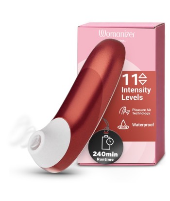 WOMANIZER - PRO ESTIMULADOR DE CLÍTORIS POR SUCCIÓN 11 NIVELES ROJO BURDEOS