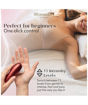 WOMANIZER - PRO ESTIMULADOR DE CLÍTORIS POR SUCCIÓN 11 NIVELES ROJO BURDEOS