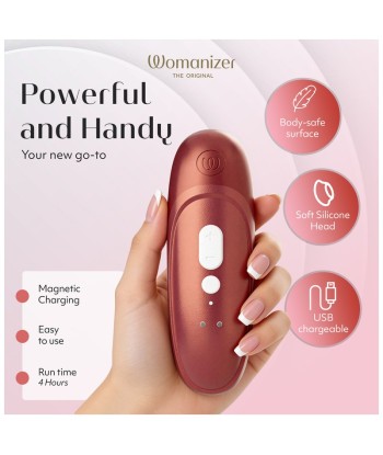 WOMANIZER - PRO ESTIMULADOR DE CLÍTORIS POR SUCCIÓN 11 NIVELES ROJO BURDEOS