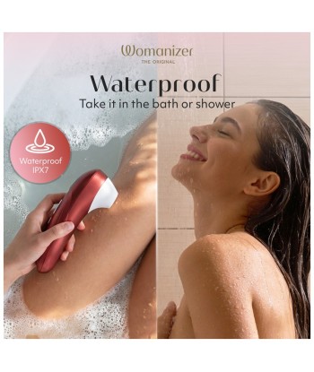 WOMANIZER - PRO ESTIMULADOR DE CLÍTORIS POR SUCCIÓN 11 NIVELES ROJO BURDEOS